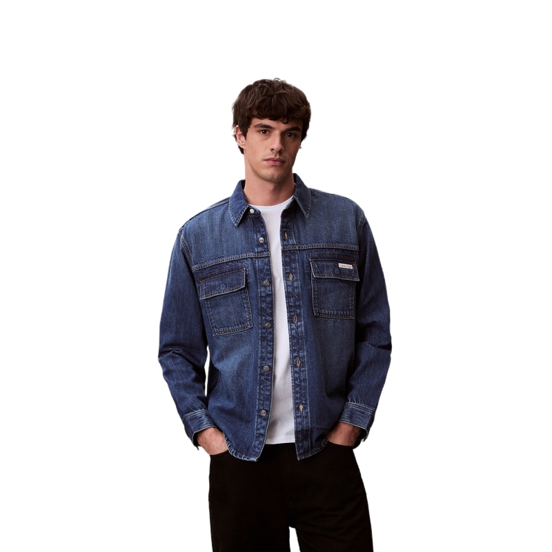 Calvin Klein Рубашка мужская XCY Denim Dark Blue Lapel Moderate
Calvin Klein Рубашка мужская XCY Denim Dark Blue Lapel Moderate