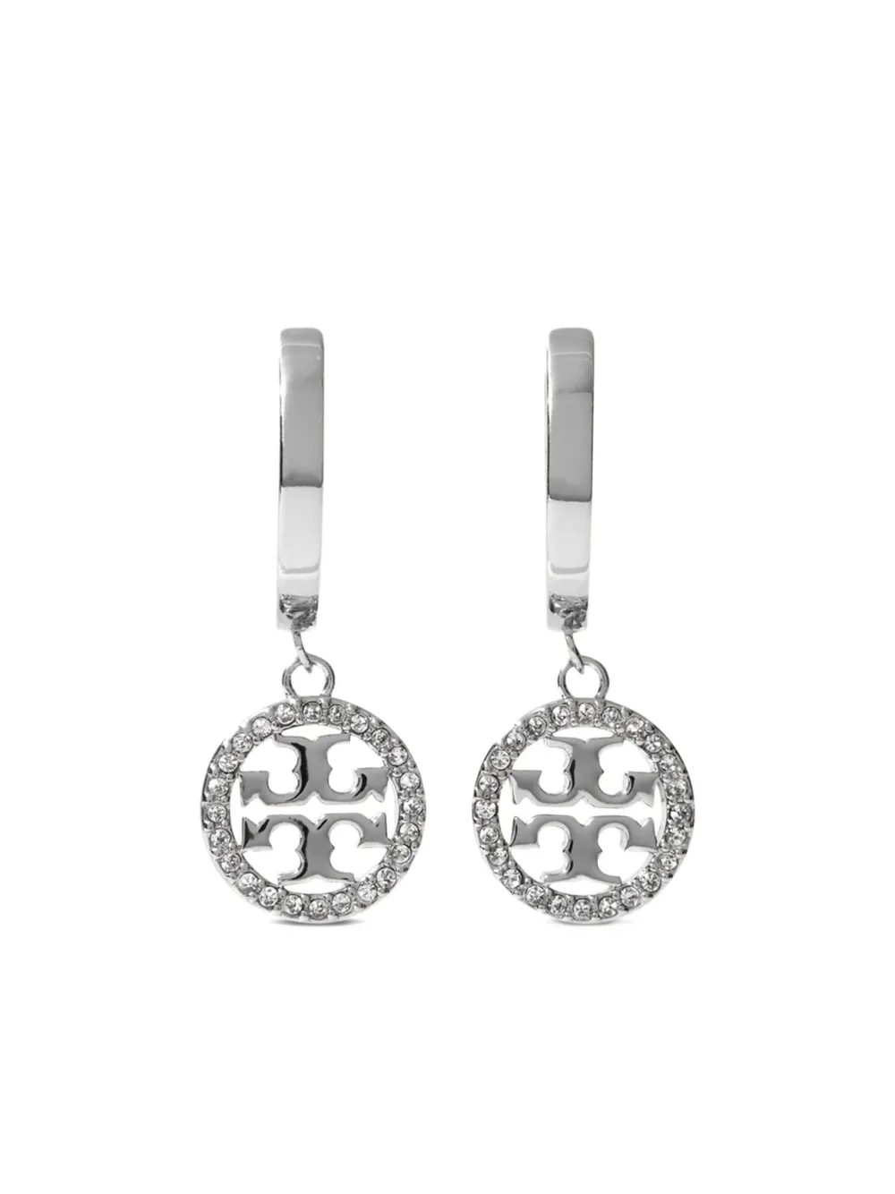 Серьги-кольца, украшенные кристаллами Tory Burch, серебряный
Серьги-кольца, украшенные кристаллами Tory Burch, серебряный