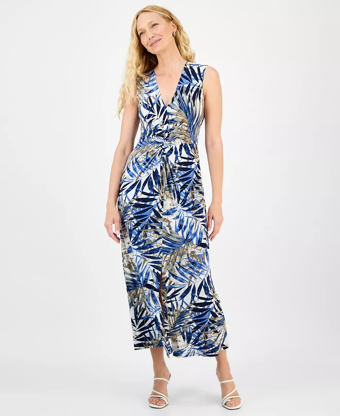 Женское платье макси с принтом и скрученным передом Connected, мультиколор
Женское платье макси с принтом и скрученным передом Connected, мультиколор