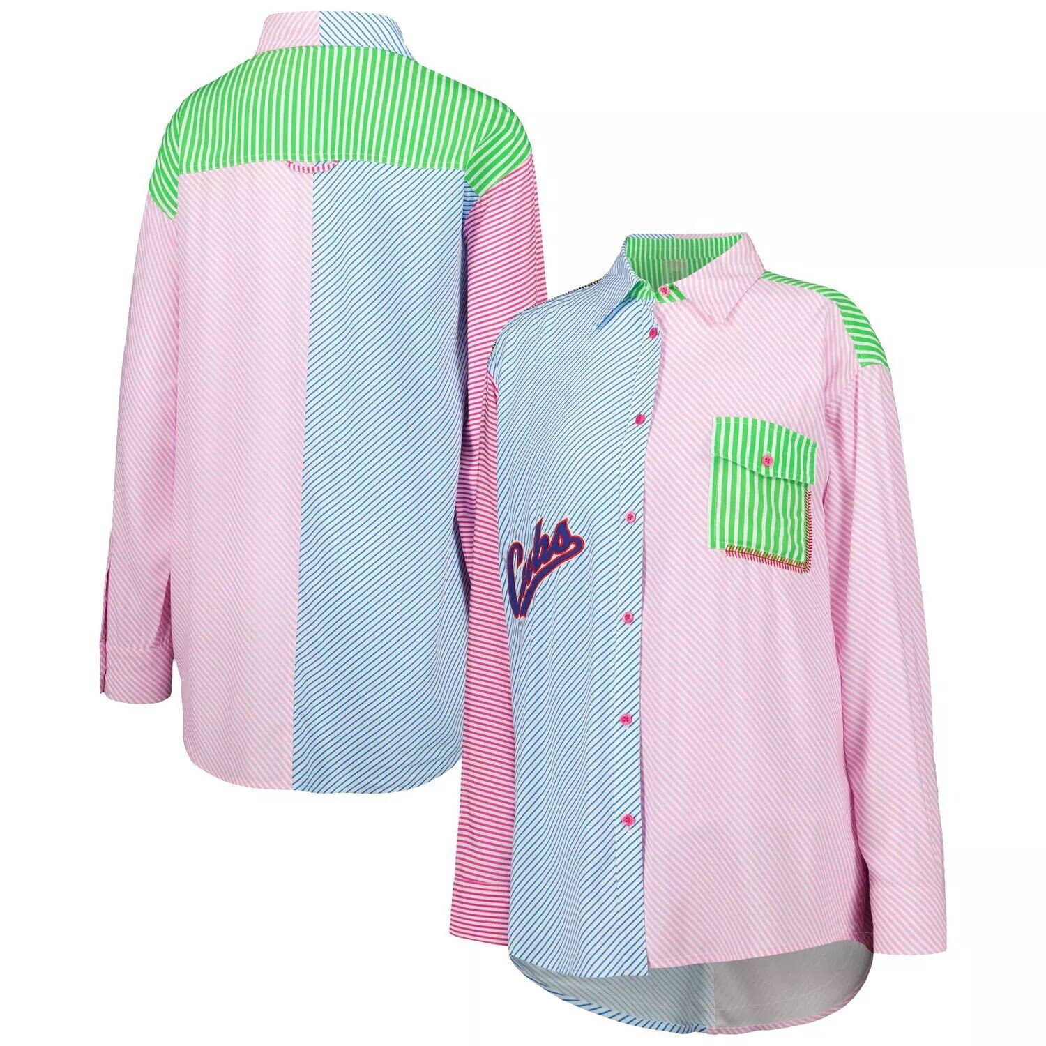 Женская синяя/красная рубашка на пуговицах Chicago Cubs
Женская синяя/красная рубашка на пуговицах Chicago Cubs