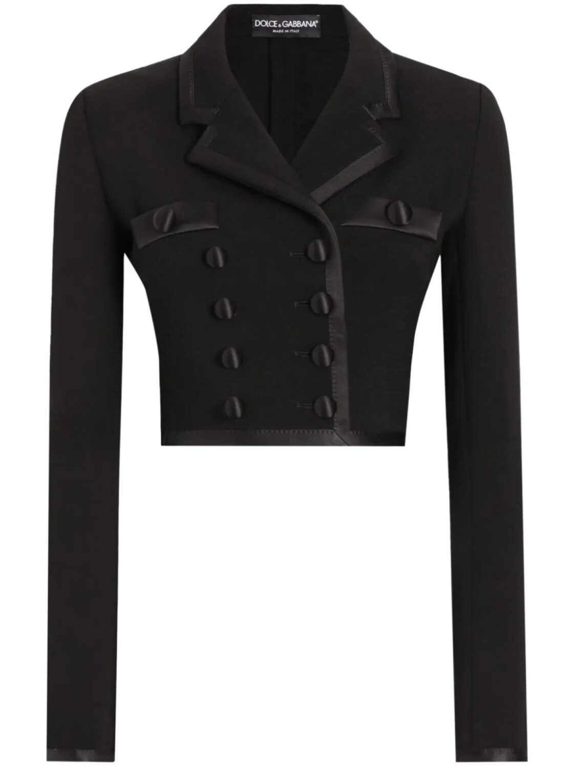 Двубортный укороченный жакет Dolce & Gabbana, черный
Двубортный укороченный жакет Dolce & Gabbana, черный