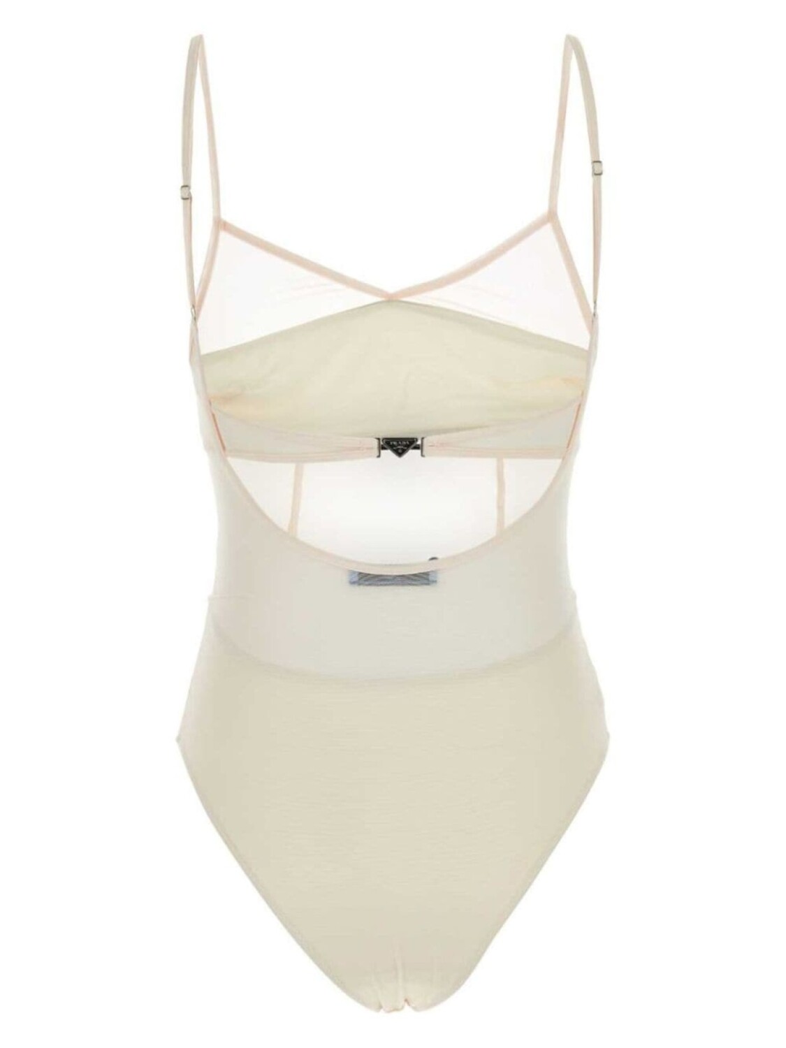 Prada купальник из тюля с V-образным вырезом, нейтральный цвет
Prada купальник из тюля с V-образным вырезом, нейтральный цвет