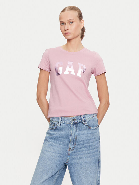 Футболка стандартного кроя Gap, розовый 
Футболка стандартного кроя Gap, розовый