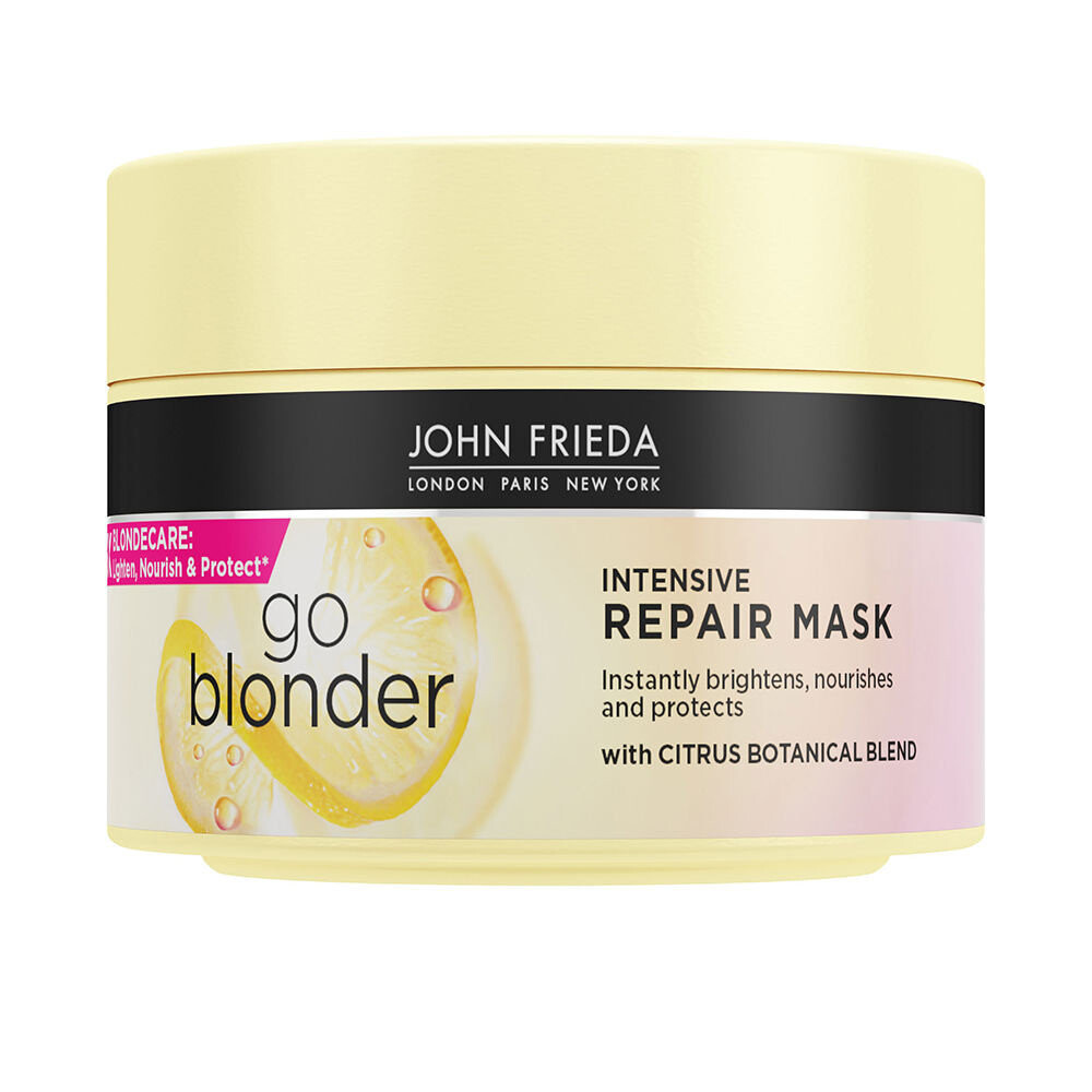 John Frieda, Go Blonder Intensiv Repair Mask, Интенсивно восстанавливающая маска для светлых волос, 250мл
John Frieda, Go Blonder Intensiv Repair Mask, Интенсивно восстанавливающая маска для светлых волос, 250мл