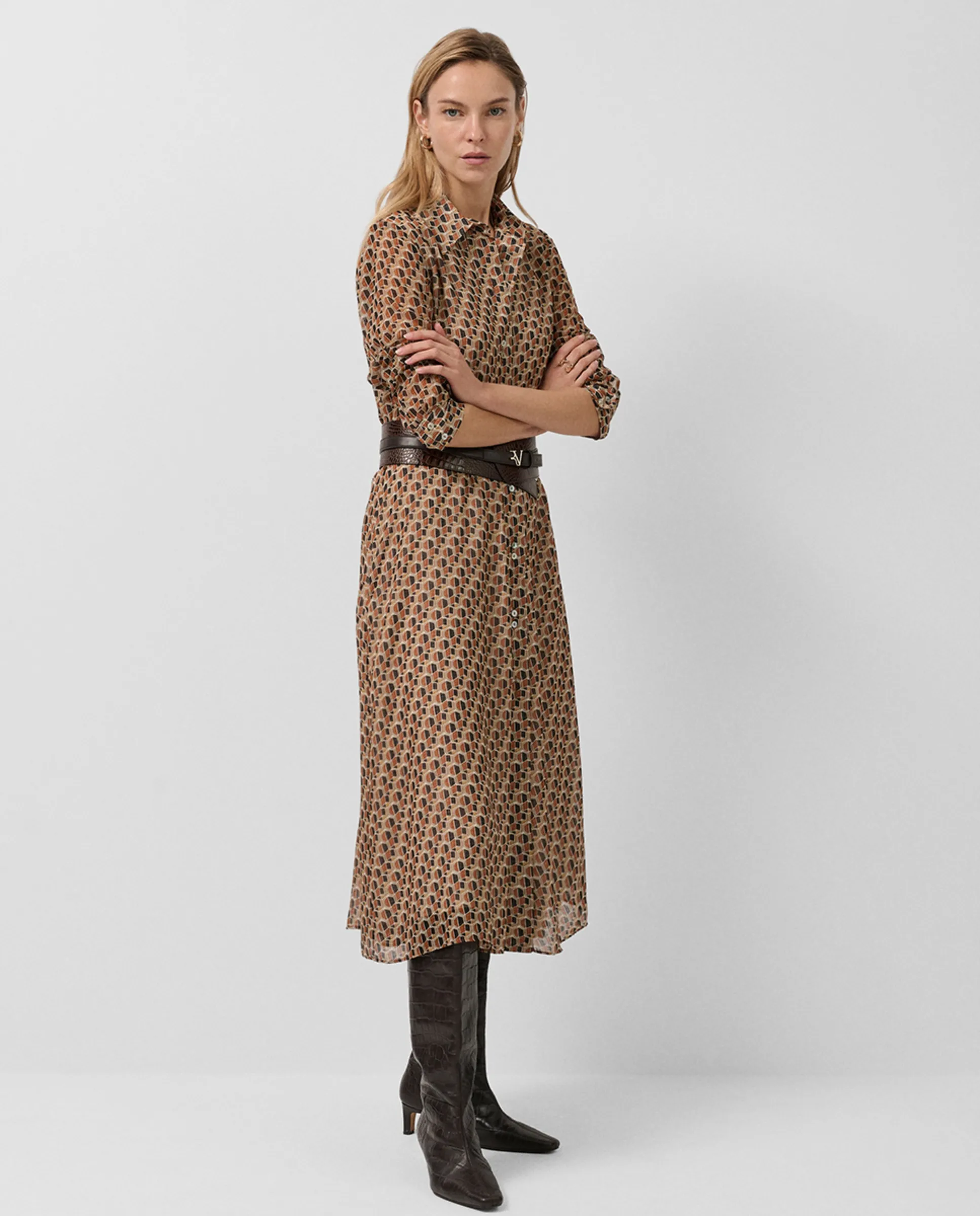 Длинный рукав геометрический принт блузка платье Roberto Verino, светло-коричневый
Длинный рукав геометрический принт блузка платье Roberto Verino, светло-коричневый