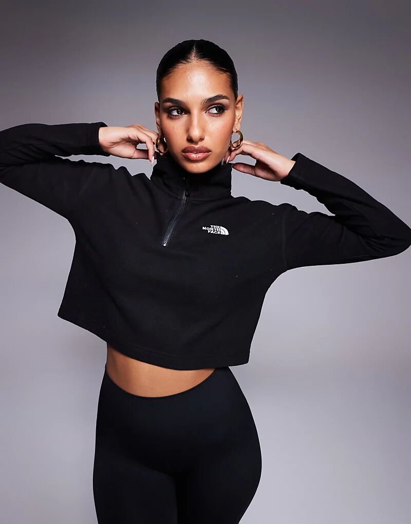 Укороченный флисовый свитер Glacier 1/4 с логотипом и застежкой-молнией черного цвета The North Face
Укороченный флисовый свитер Glacier 1/4 с логотипом и застежкой-молнией черного цвета The North Face