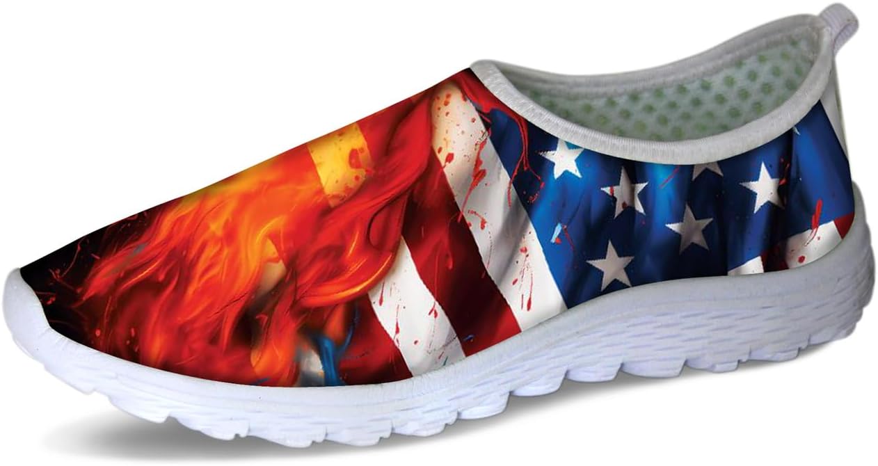 Женские прогулочные кроссовки Forchrinse Music Note, мужские слипоны GO Walk с мягкой сеткой, легкая рабочая обувь, American Flag Fire
Женские прогулочные кроссовки Forchrinse Music Note, мужские слипоны GO Walk с мягкой сеткой, легкая рабочая обувь, American Flag Fire