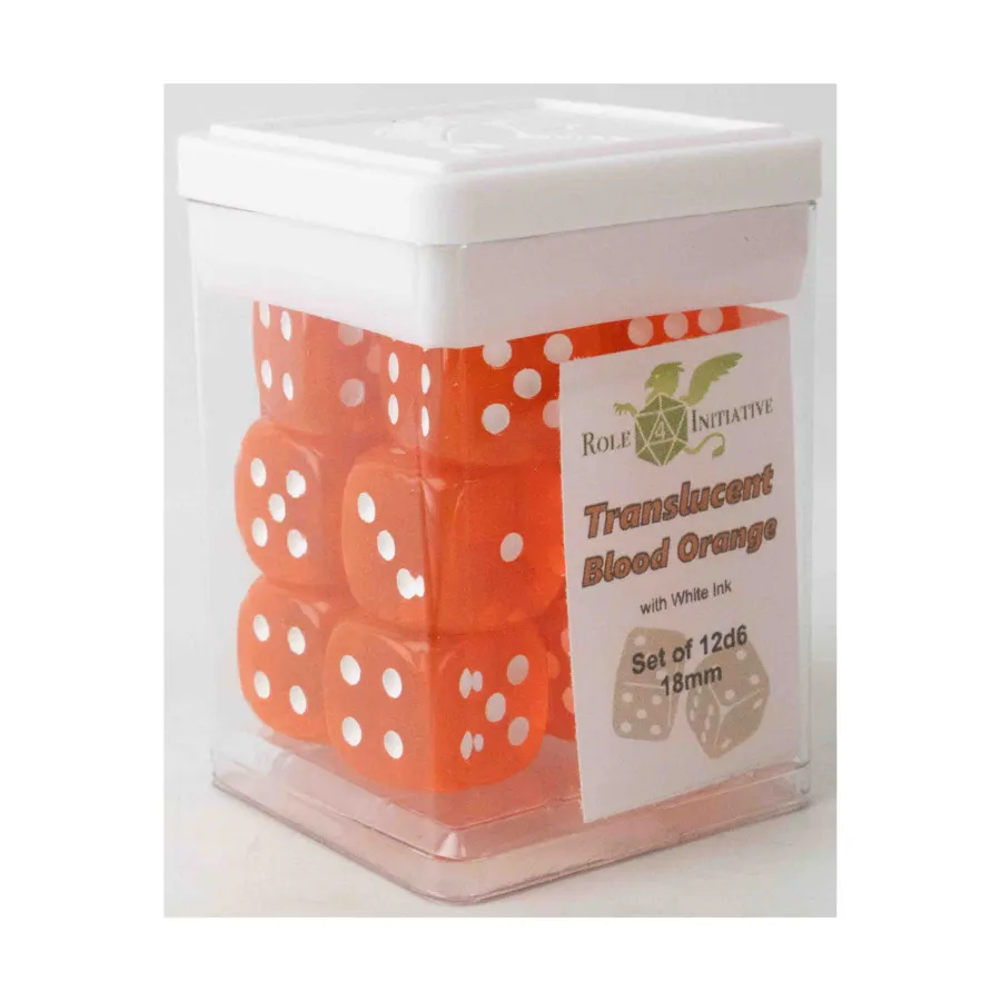 d6, 18 мм, полупрозрачный кроваво-оранжевый с белым (12), Game Dice - Translucent (Role 4 Initiative)
d6, 18 мм, полупрозрачный кроваво-оранжевый с белым (12), Game Dice - Translucent (Role 4 Initiative)