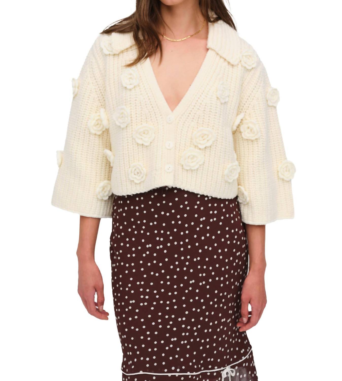 Кардиган Ivy в кремовом цвете for Love & Lemons
Кардиган Ivy в кремовом цвете for Love & Lemons