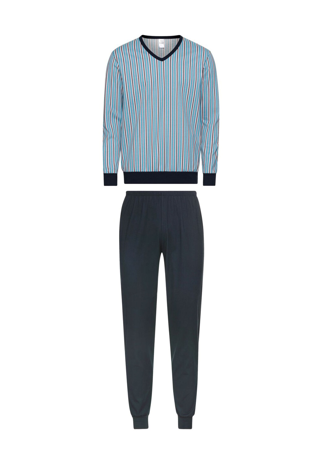 Специальная хлопковая пижама, V-образный вырез, ребристые манжеты, мужская CALIDA, цвет Dolphin Blue
Специальная хлопковая пижама, V-образный вырез, ребристые манжеты, мужская CALIDA, цвет Dolphin Blue