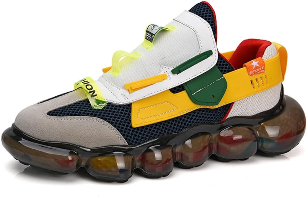 Мужские кроссовки Y2K в футуристическом стиле из многоцветной сетки и кожи с усиленной амортизирующей подошвой для повседневной спортивной носки и ходьбы, с увеличением роста на 3,8 см и ярким эффектным дизайном Zixcplaz, желтый
Мужские кроссовки Y2K в футуристическом стиле из многоцветной сетки и кожи с усиленной амортизирующей подошвой для повседневной спортивной носки и ходьбы, с увеличением роста на 3,8 см и ярким эффектным дизайном Zixcplaz, желтый