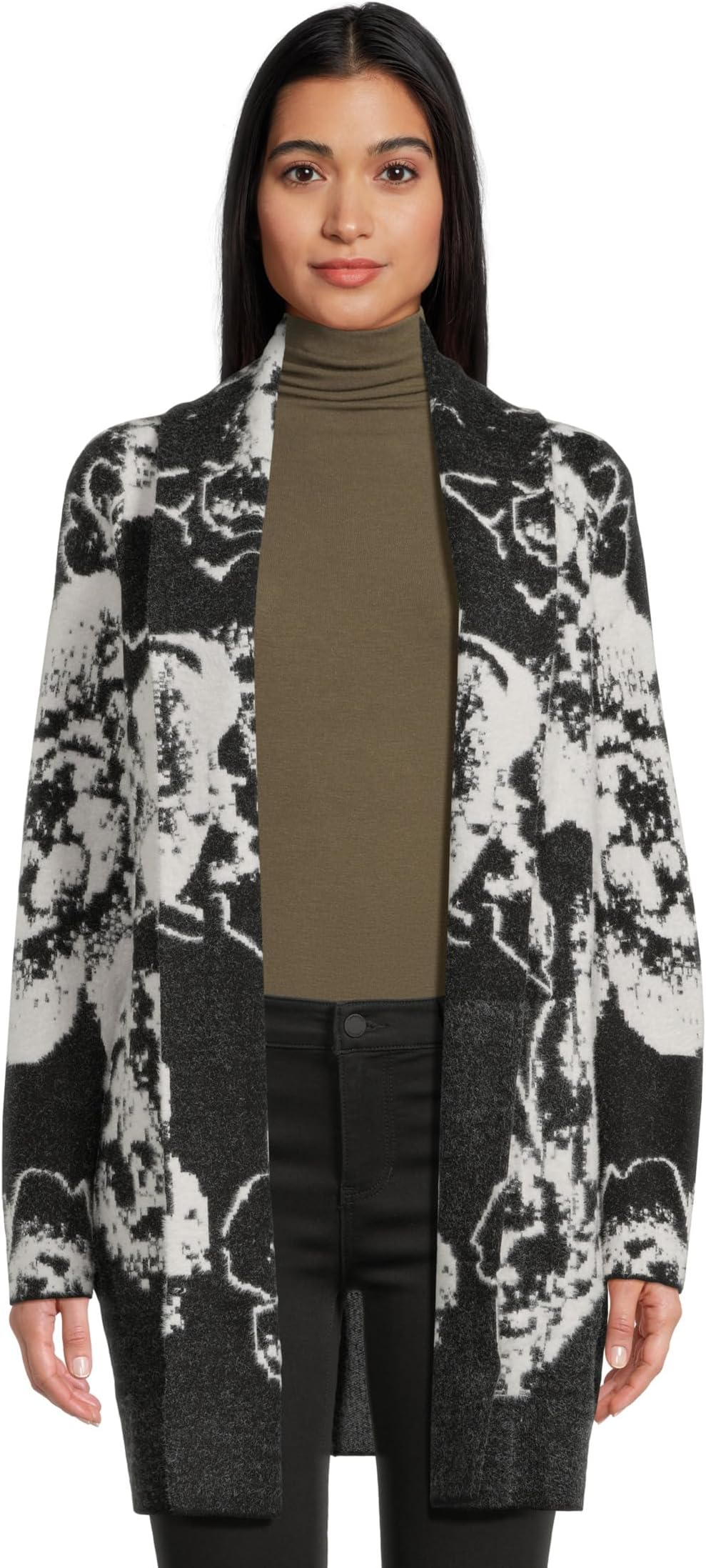 Свитер Liverpool Los Angeles Women's Long Sleeve Open Front Shawl Sweater Coatigan, Black/White Floral
Свитер Liverpool Los Angeles Women's Long Sleeve Open Front Shawl Sweater Coatigan, Black/White Floral