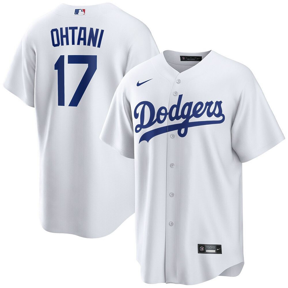 Мужская белая футболка Nike Shohei Ohtani Los Angeles Dodgers Home Replica Player, цвет Lad White
Мужская белая футболка Nike Shohei Ohtani Los Angeles Dodgers Home Replica Player, цвет Lad White