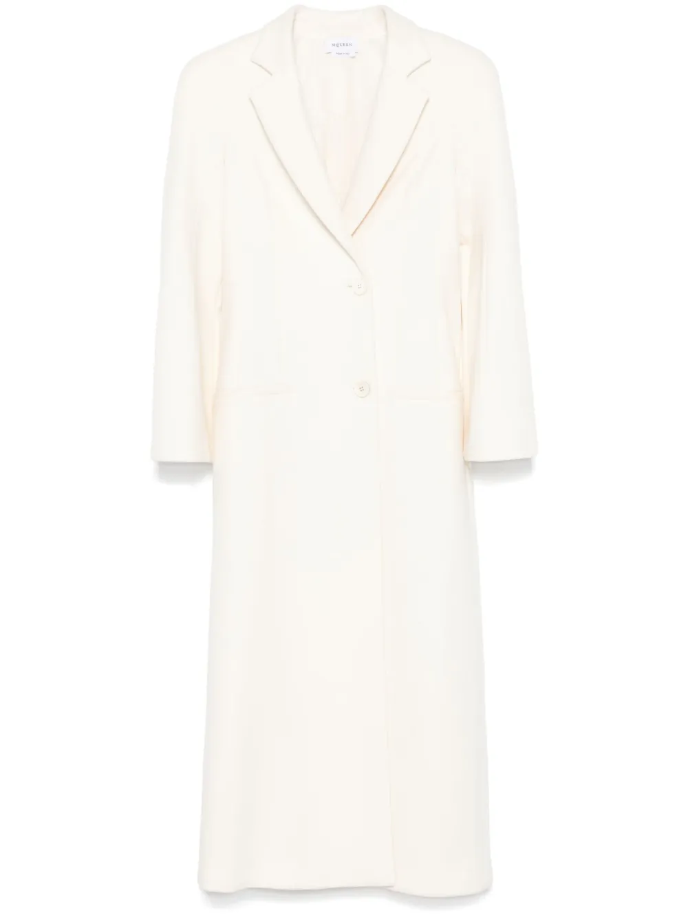 Двубортное пальто с объемными плечами Alexander Mcqueen, слоновая кость
Двубортное пальто с объемными плечами Alexander Mcqueen, слоновая кость