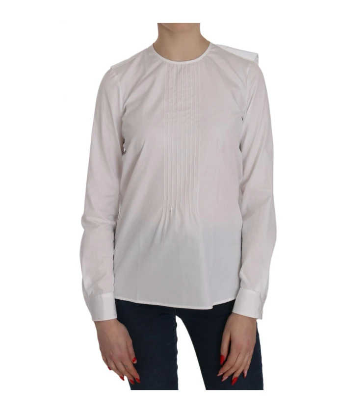 Белая плиссированная блузка с застежкой-молнией Dsquared2, белый
Белая плиссированная блузка с застежкой-молнией Dsquared2, белый