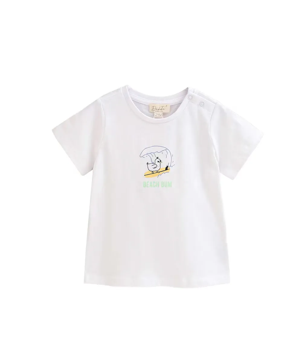 Футболка для мальчика с волнистым рисунком Beach Bum спереди Dadati, белый
Футболка для мальчика с волнистым рисунком Beach Bum спереди Dadati, белый
