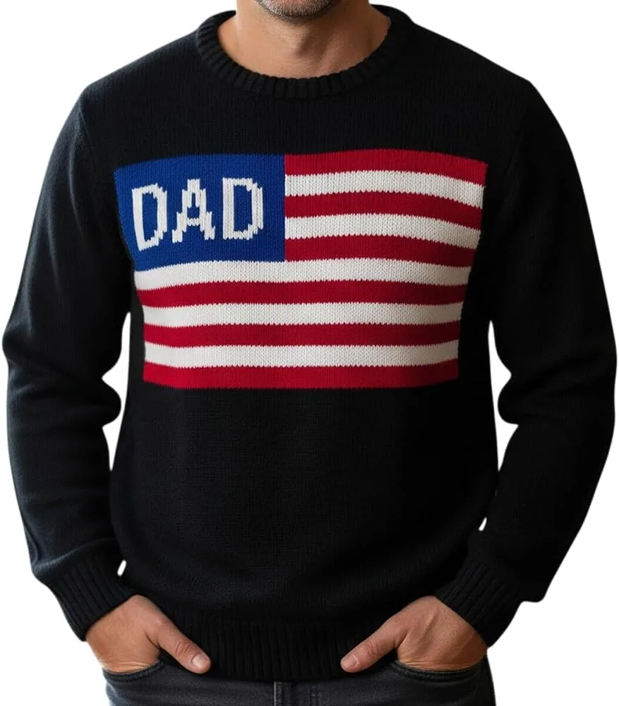 Свитер для папы с надписью DAD и дизайном в стиле USA Grewear
Свитер для папы с надписью DAD и дизайном в стиле USA Grewear