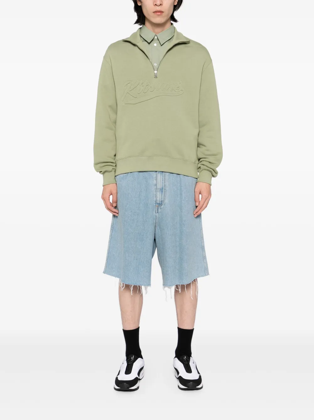 Толстовка с воротником на молнии Maison Kitsuné, зеленый
Толстовка с воротником на молнии Maison Kitsuné, зеленый