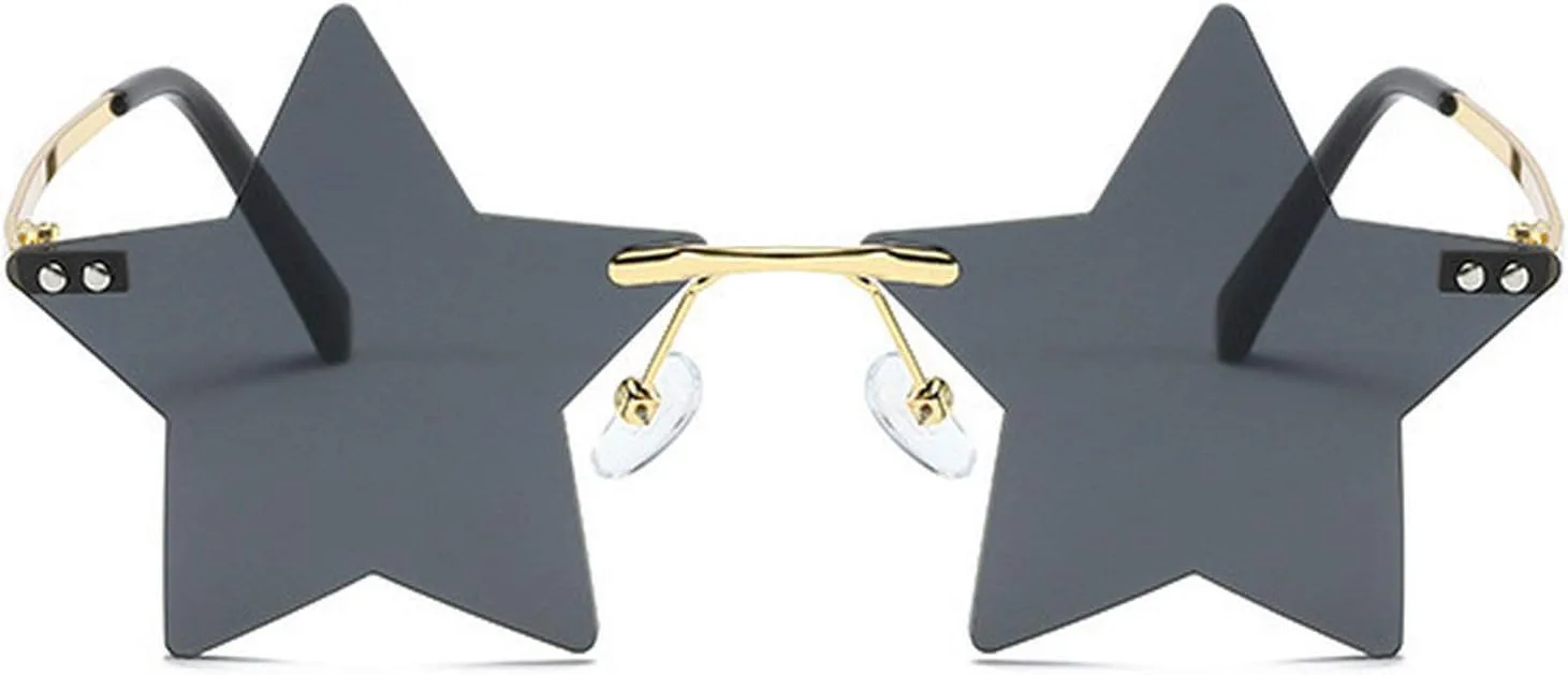 Солнцезащитные очки Willochra без оправы в форме звезды, прозрачные солнцезащитные очки для женщин/мужчин, очки для вечеринок, очень милые очки с пентаграммой, Black
Солнцезащитные очки Willochra без оправы в форме звезды, прозрачные солнцезащитные очки для женщин/мужчин, очки для вечеринок, очень милые очки с пентаграммой, Black