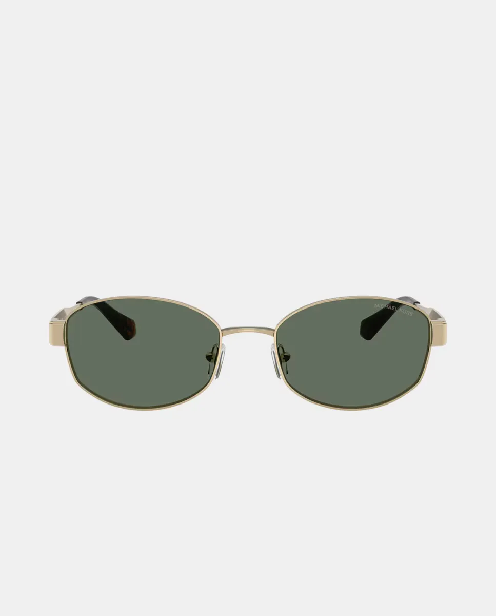 Женские овальные солнцезащитные очки с металлическим покрытием зеленого цвета Michael Kors, золотой
Женские овальные солнцезащитные очки с металлическим покрытием зеленого цвета Michael Kors, золотой