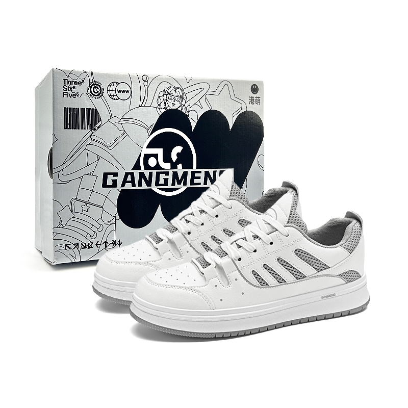 Нескользящие дышащие низкие кроссовки для скейтбординга, увеличивающие рост, мужские Hong Kong Meng, White Gray Box
Нескользящие дышащие низкие кроссовки для скейтбординга, увеличивающие рост, мужские Hong Kong Meng, White Gray Box