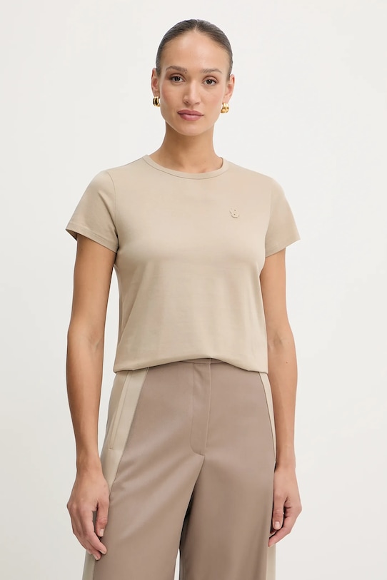 Хлопковая футболка Boss, бежевый
Хлопковая футболка Boss, бежевый