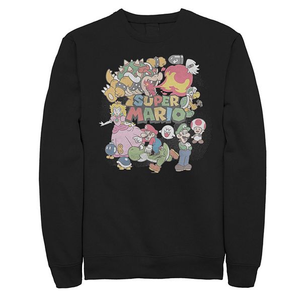 Мужская флисовая толстовка с коллажем из персонажей Super Mario Licensed Character
Мужская флисовая толстовка с коллажем из персонажей Super Mario Licensed Character