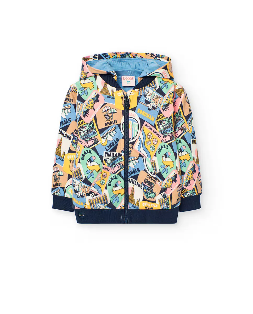 Куртка для мальчика из хлопка с фантазийным принтом Boboli, многоцветный
Куртка для мальчика из хлопка с фантазийным принтом Boboli, многоцветный