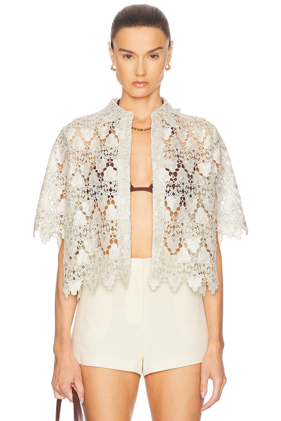 Рубашка на пуговицах с кружевом Frame, Soft Mint
Рубашка на пуговицах с кружевом Frame, Soft Mint