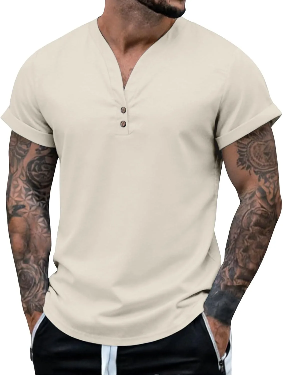 Мужская футболка с коротким рукавом и V-образным вырезом на пуговицах, классическая, 2026
Мужская футболка с коротким рукавом и V-образным вырезом на пуговицах, классическая, 2026