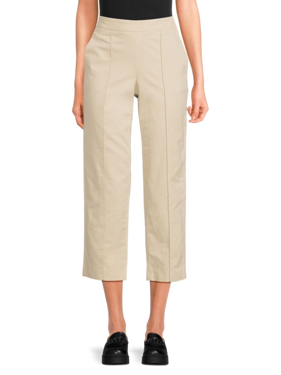 Укороченные зауженные брюки с плоским передом Vince, бежевый
Укороченные зауженные брюки с плоским передом Vince, бежевый