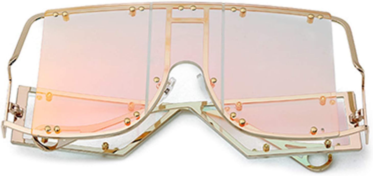 COTIA/Fashion Квадратные солнцезащитные очки для женщин, новые, с большими зеркальными линзами, мужские солнцезащитные очки класса люкс, с металлическими заклепками, модные женские очки, Gold Dazzle Colour
COTIA/Fashion Квадратные солнцезащитные очки для женщин, новые, с большими зеркальными линзами, мужские солнцезащитные очки класса люкс, с металлическими заклепками, модные женские очки, Gold Dazzle Colour