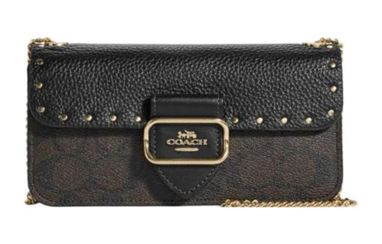 Сумка через плечо маленькая квадратная женская черная COACH с деталями из коровьей кожи
Сумка через плечо маленькая квадратная женская черная COACH с деталями из коровьей кожи