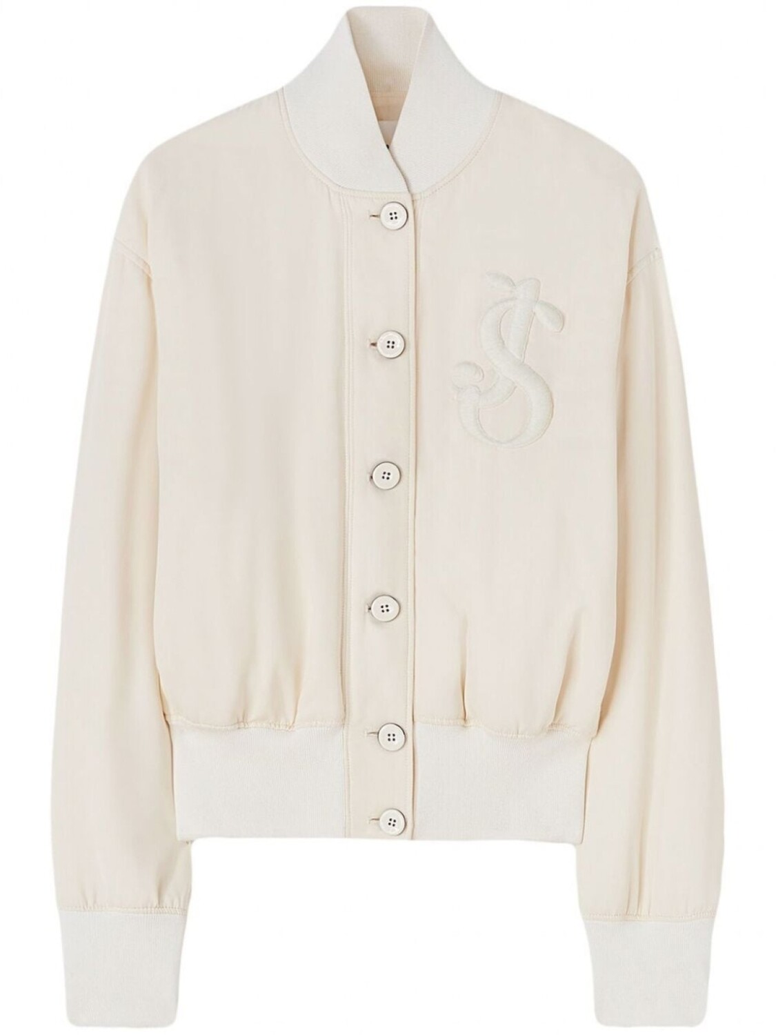 Jil Sander бомбер с логотипом, белый
Jil Sander бомбер с логотипом, белый