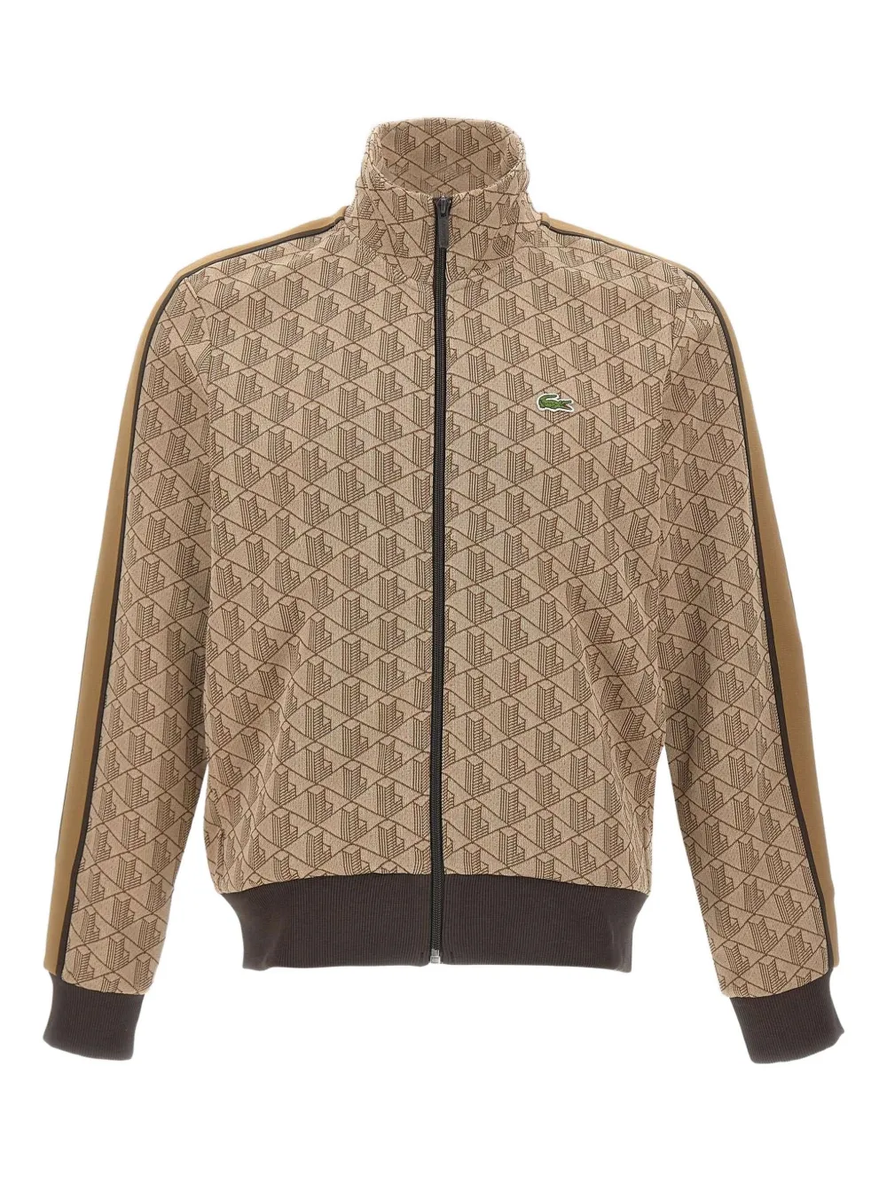 Толстовка на молнии с монограммой и полосатыми деталями Lacoste, нейтральный
Толстовка на молнии с монограммой и полосатыми деталями Lacoste, нейтральный