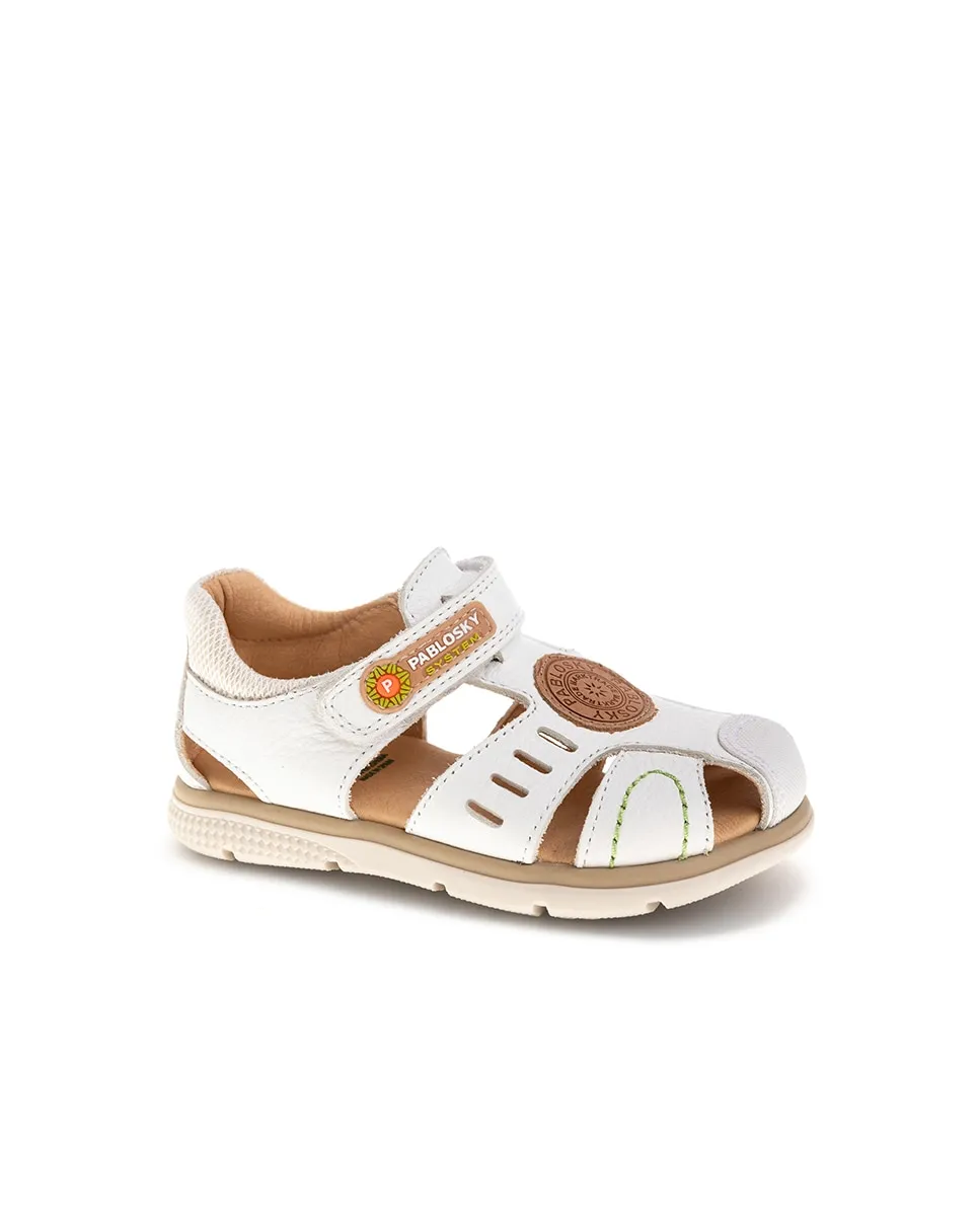 Детские сандалии из кожи с липучкой Pablosky, бежевый
Детские сандалии из кожи с липучкой Pablosky, бежевый