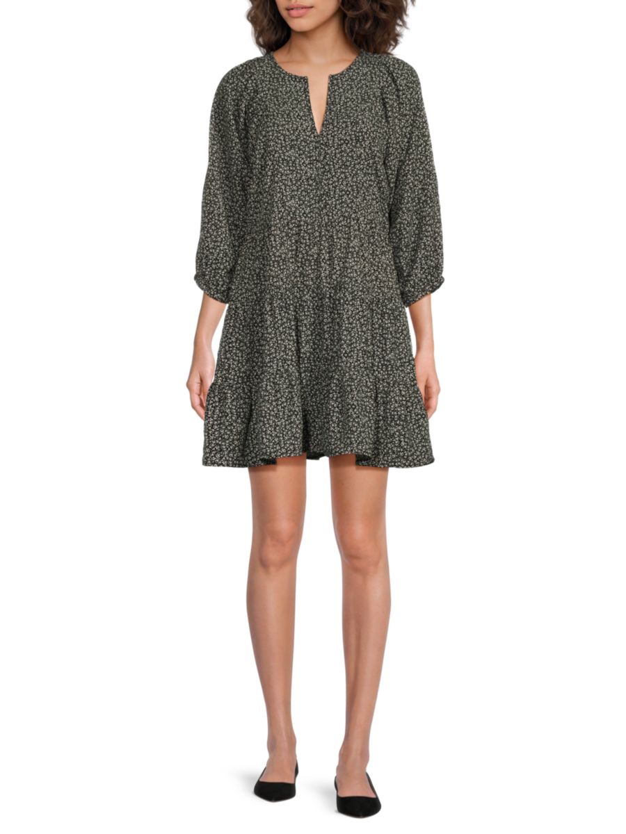 Мини-платье А-силуэта с принтом и вставками Bobeau, черный/белый
Мини-платье А-силуэта с принтом и вставками Bobeau, черный/белый