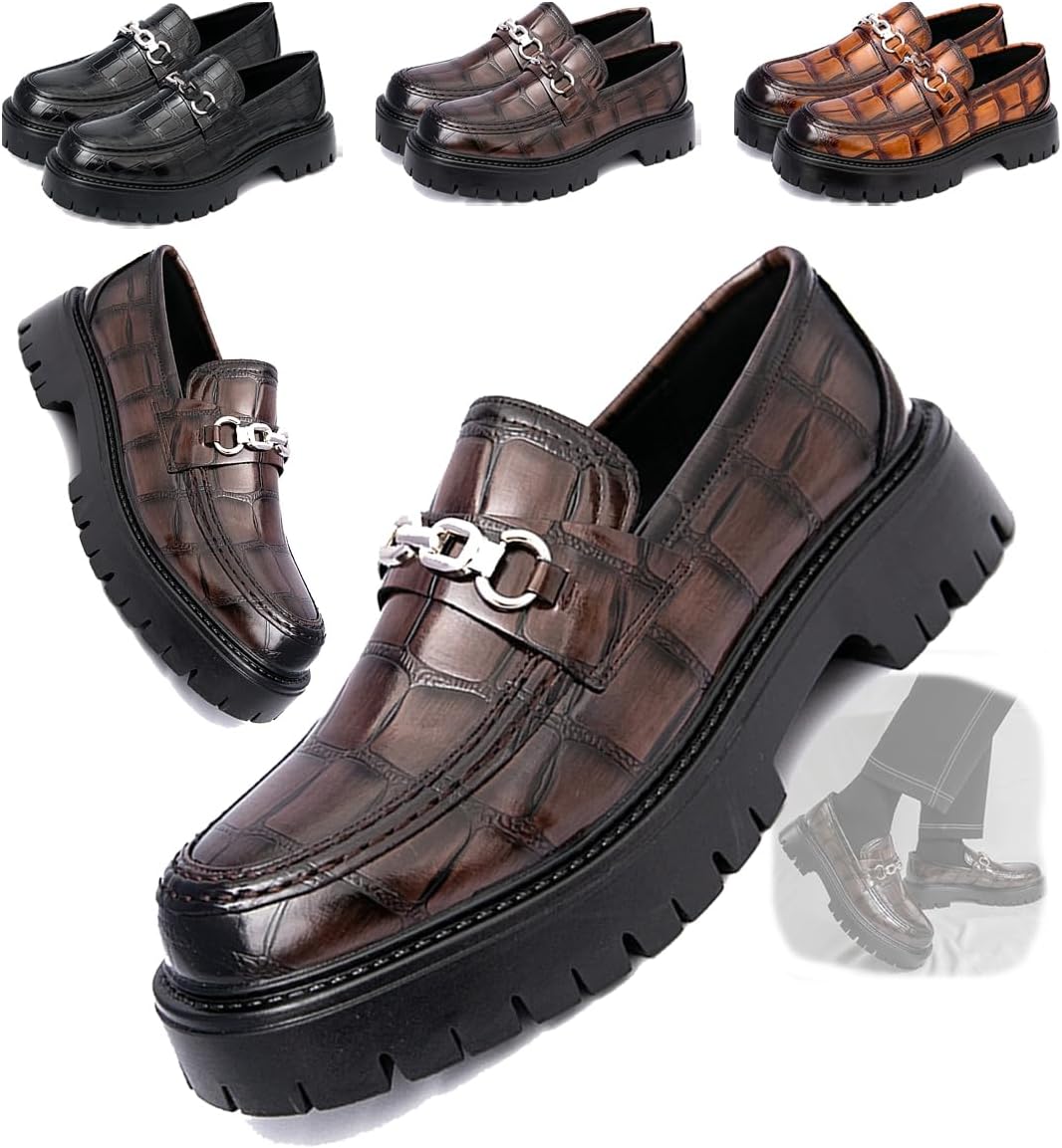 Мужские лоферы на платформе с цепочкой из лакированной кожи, модный круглый носок, классические туфли, удобная противоскользящая платформа, идеально подходят для деловых встреч, официальных мероприятий, выпускных и повседневной носки Generic, Co...
Мужские лоферы на платформе с цепочкой из лакированной кожи, модный круглый носок, классические туфли, удобная противоскользящая платформа, идеально подходят для деловых встреч, официальных мероприятий, выпускных и повседневной носки Generic, Co...