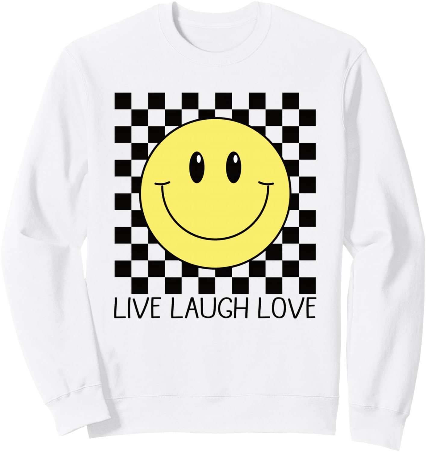 Живи, смейся, люби, будь счастлив, в стиле ретро 70-х, улыбайся, толстовка с клетчатым рисунком и улыбкой Cute 80S Smile Happy Tee, белый
Живи, смейся, люби, будь счастлив, в стиле ретро 70-х, улыбайся, толстовка с клетчатым рисунком и улыбкой Cute 80S Smile Happy Tee, белый