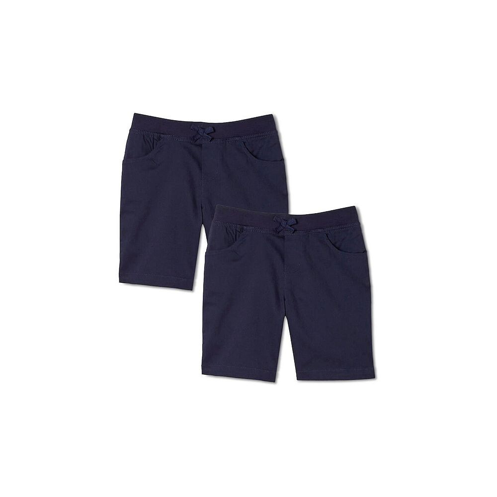 Комплект из 2 вязаных шорт с поясом для девочек от 4 до 20 лет, комплект из 2 шт. French Toast, темно-синий