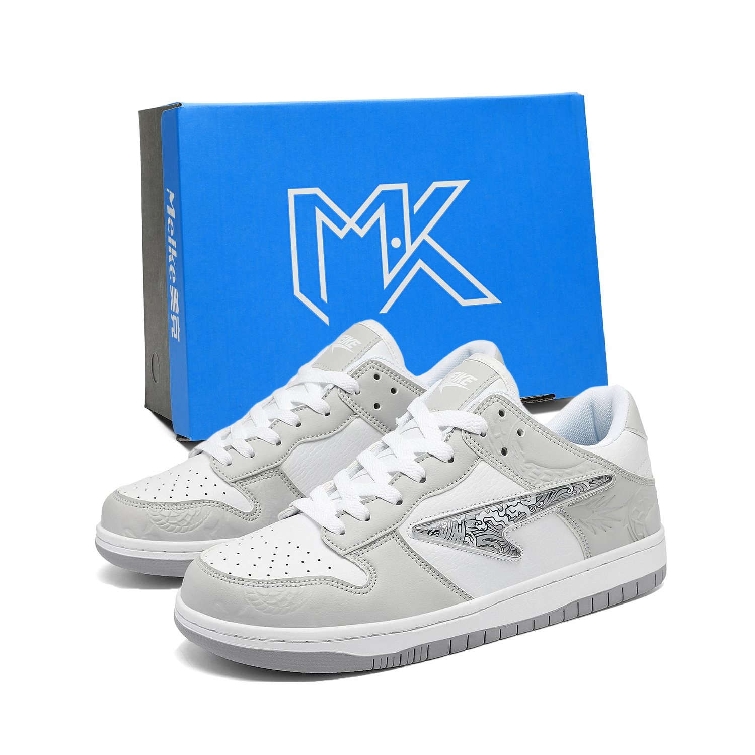 MEIKE Антискользящие износостойкие низкие скейтерские кроссовки унисекс бело-серые (в коробке), цвет White Gray (Box Included)
MEIKE Антискользящие износостойкие низкие скейтерские кроссовки унисекс бело-серые (в коробке), цвет White Gray (Box Included)