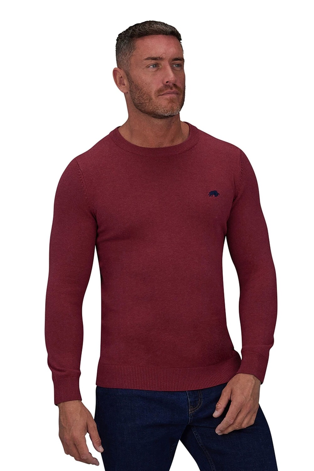 Классический джемпер с круглым вырезом Raging Bull, красный 
Классический джемпер с круглым вырезом Raging Bull, красный