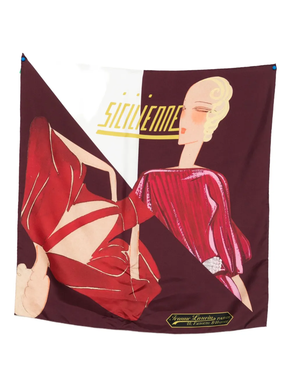 Шелковый шарф с иллюстрированным принтом Lanvin, красный
Шелковый шарф с иллюстрированным принтом Lanvin, красный