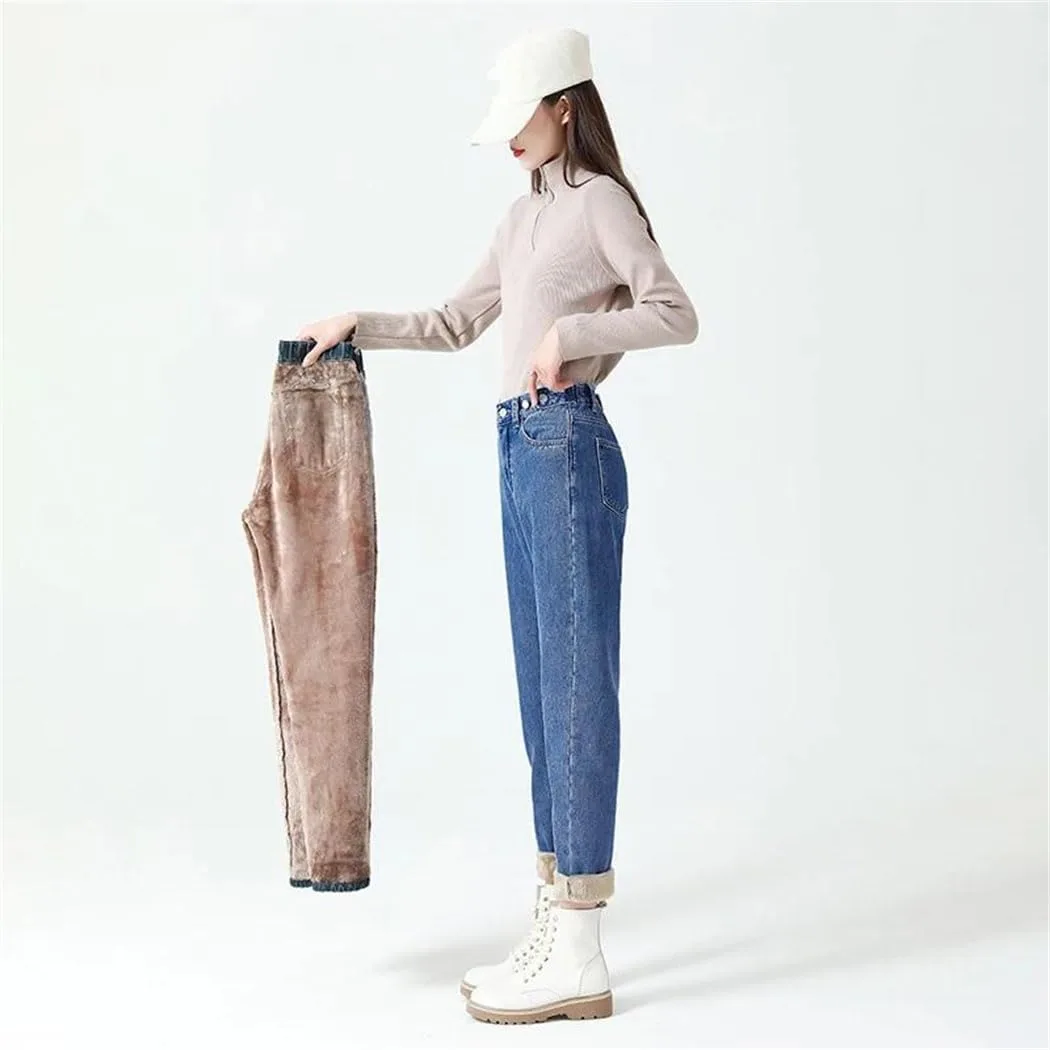 Женские джинсы Loose Fit с флисовой подкладкой, утепленные на зиму
Женские джинсы Loose Fit с флисовой подкладкой, утепленные на зиму