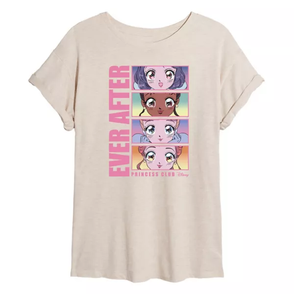 Футболка большого размера для клуба принцесс-юниоров Disney, бежевый 
Футболка большого размера для клуба принцесс-юниоров Disney, бежевый