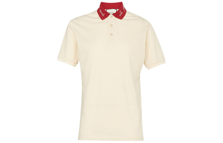 Рубашка поло мужская Off White Gucci, кремовый 
Рубашка поло мужская Off White Gucci, кремовый