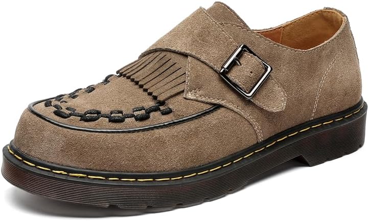 Лоферы CONSON-KS из замши с монк-ремнем и бахромой, хаки
Лоферы CONSON-KS из замши с монк-ремнем и бахромой, хаки