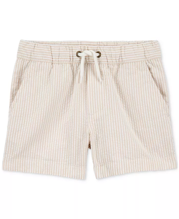 Шорты для мальчиков на подтяжках из хлопкового пике Carter's, коричневый/бежевый 
Шорты для мальчиков на подтяжках из хлопкового пике Carter's, коричневый/бежевый