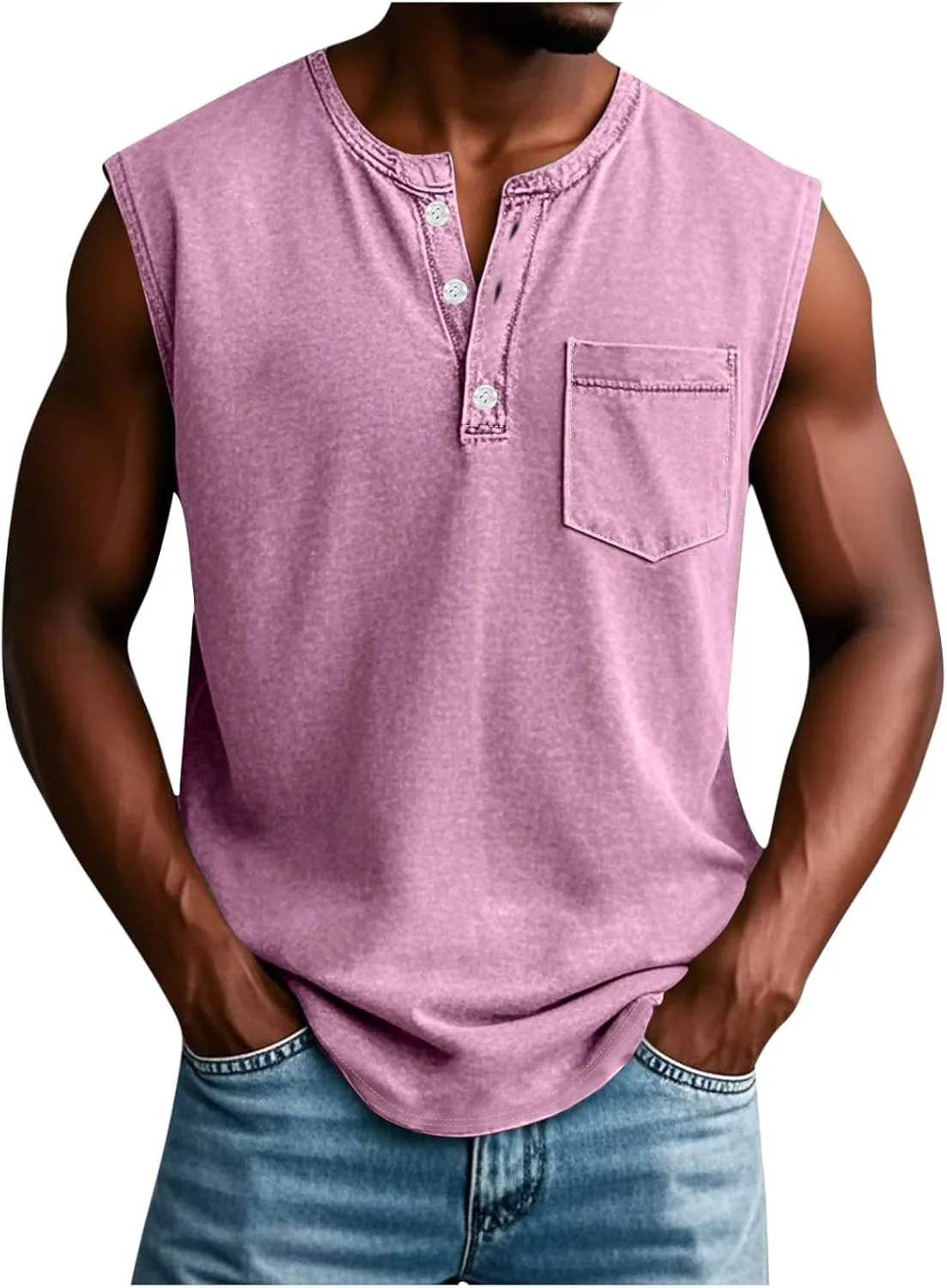 Мужская футболка-хенли с воротником и V-образным вырезом
Мужская футболка-хенли с воротником и V-образным вырезом