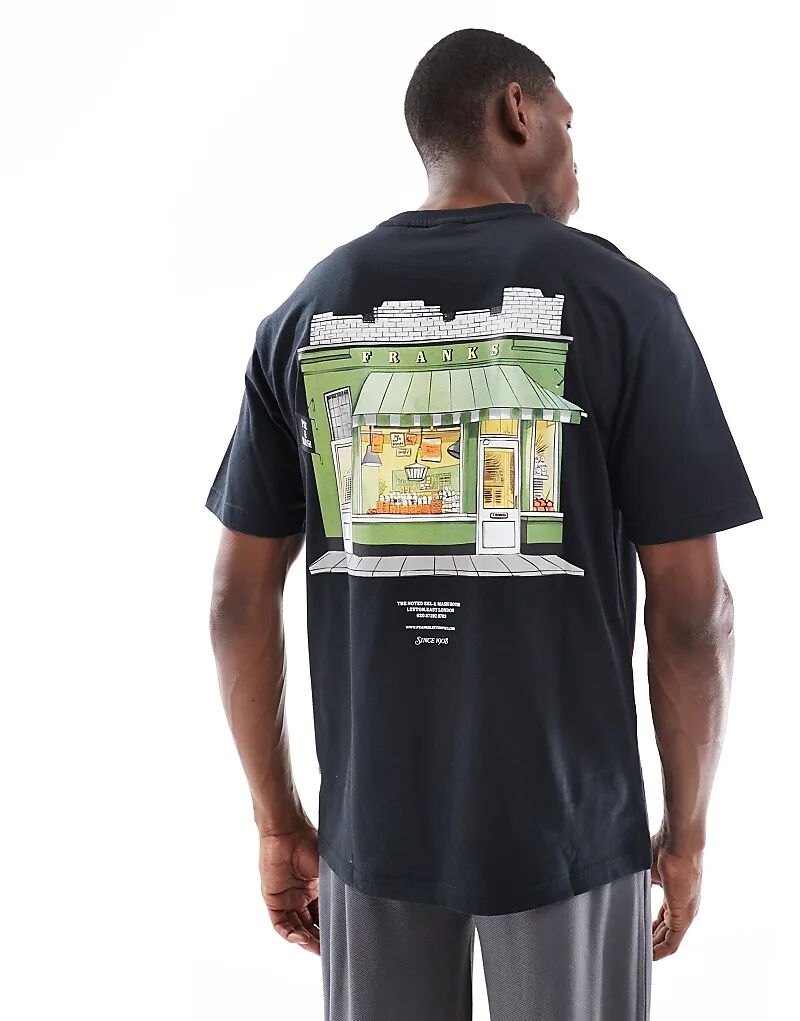 Футболка Only & Sons большого размера с принтом сзади, черного цвета
Футболка Only & Sons большого размера с принтом сзади, черного цвета